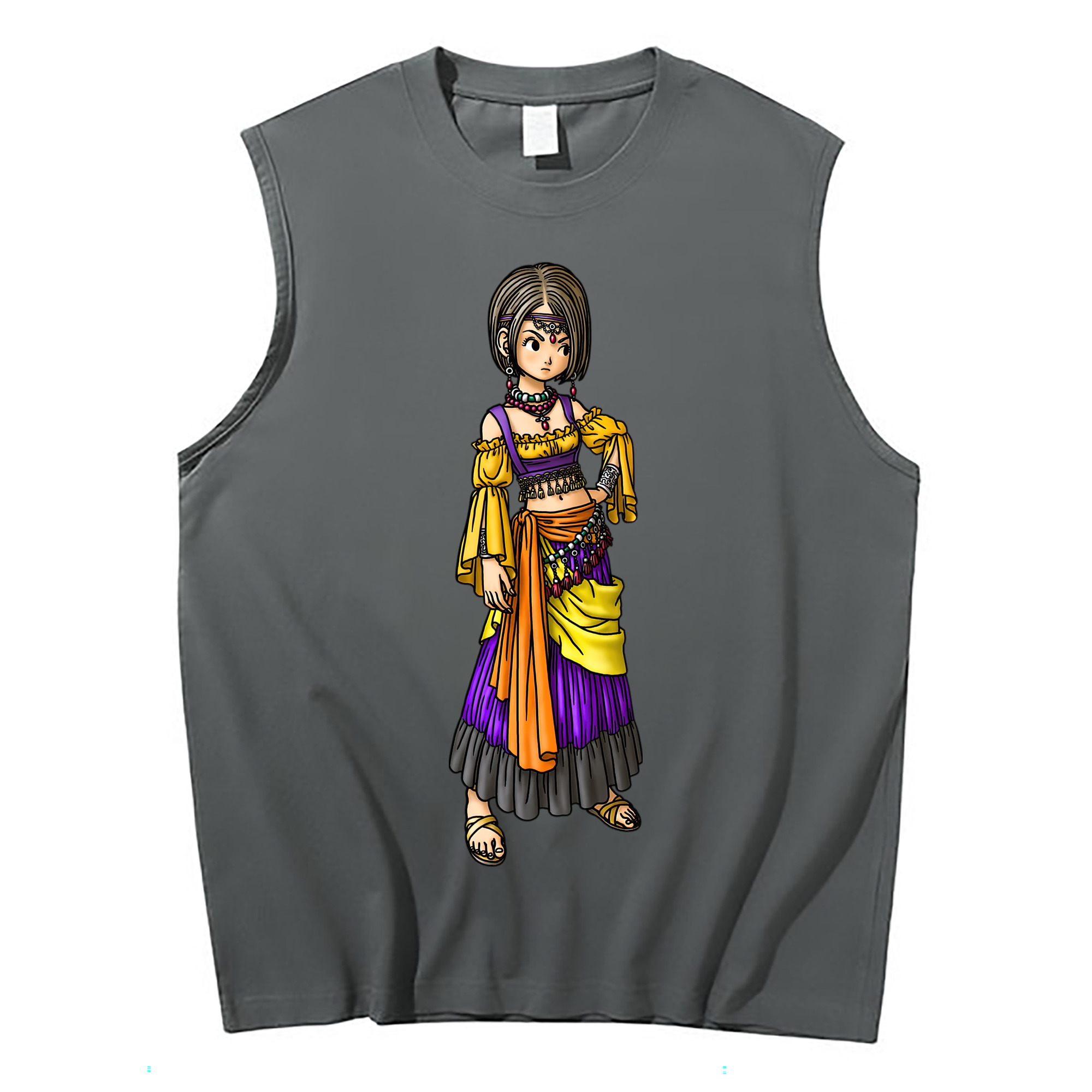 （画像用） ドラゴンクエスト Doragon Kuesuto Dragon Quest コットン100％タンクトップ（フロントプリント）